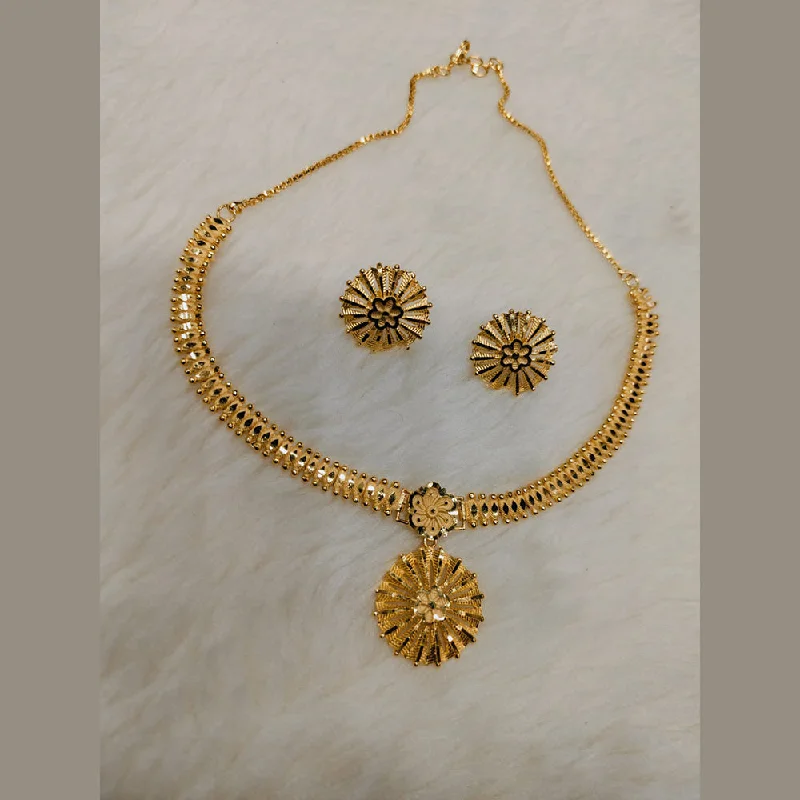 women's vintage-style necklaces-Sunrise Gold  Forming  Necklace Set