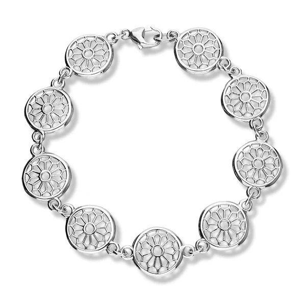 women's birthstone bangle bracelets-St Magnus Silver Bracelet BL508