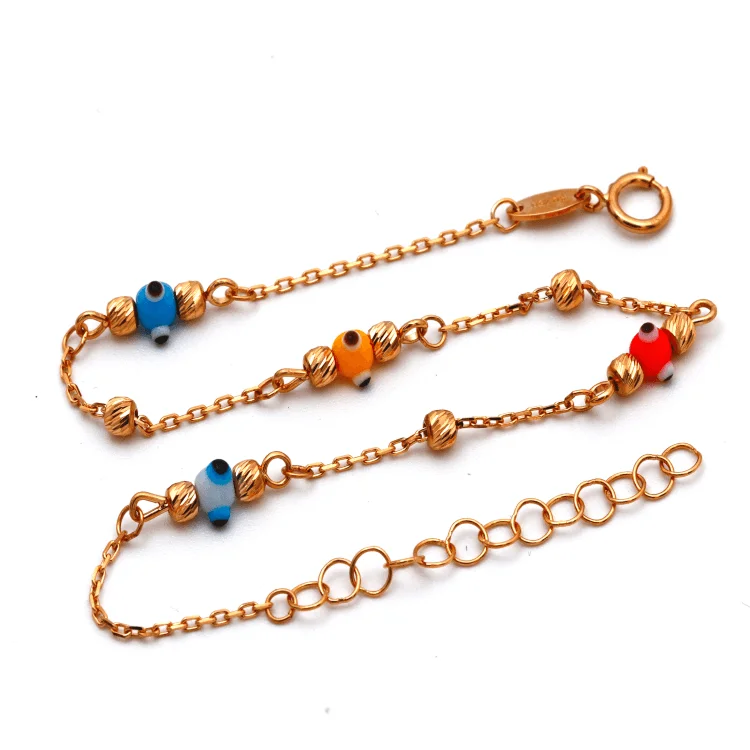 women's vintage bracelets-Real Gold Seed Rose Gold Adjustable Size Bracelet 0316/11 BR1326