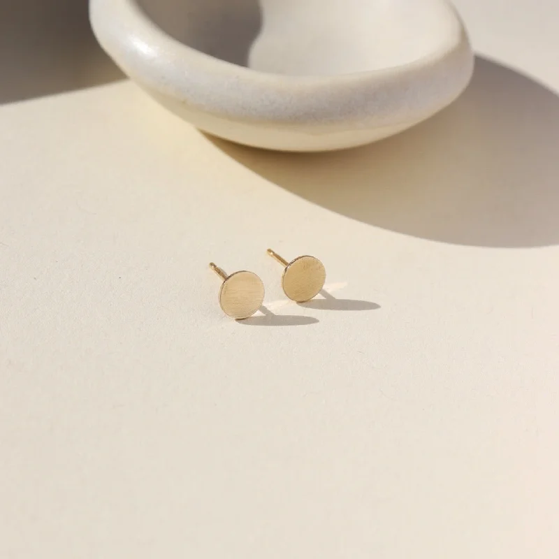 women's pearl earrings-Circle Studs | Wholesale