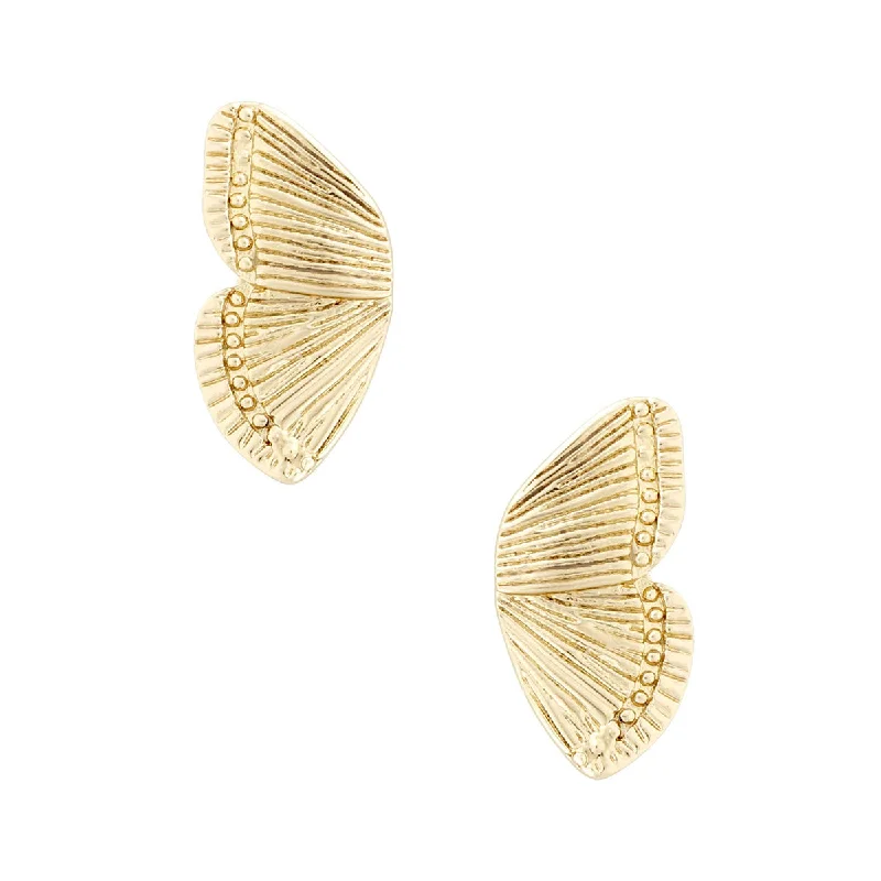 women's trendy gold earrings-Dani Gold Studs