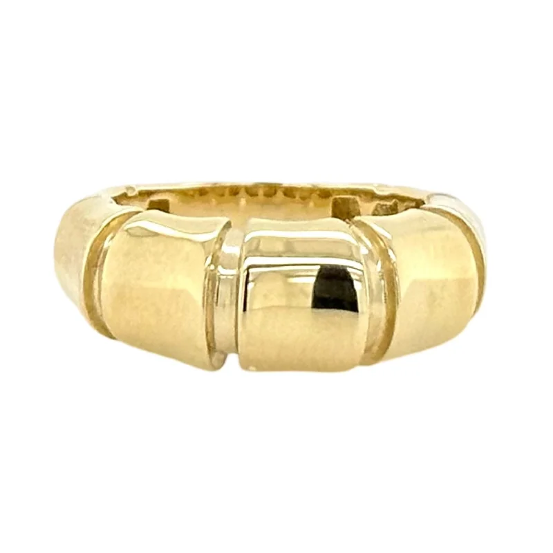 women's two-tone rings-BAMBOO FLUTED RING