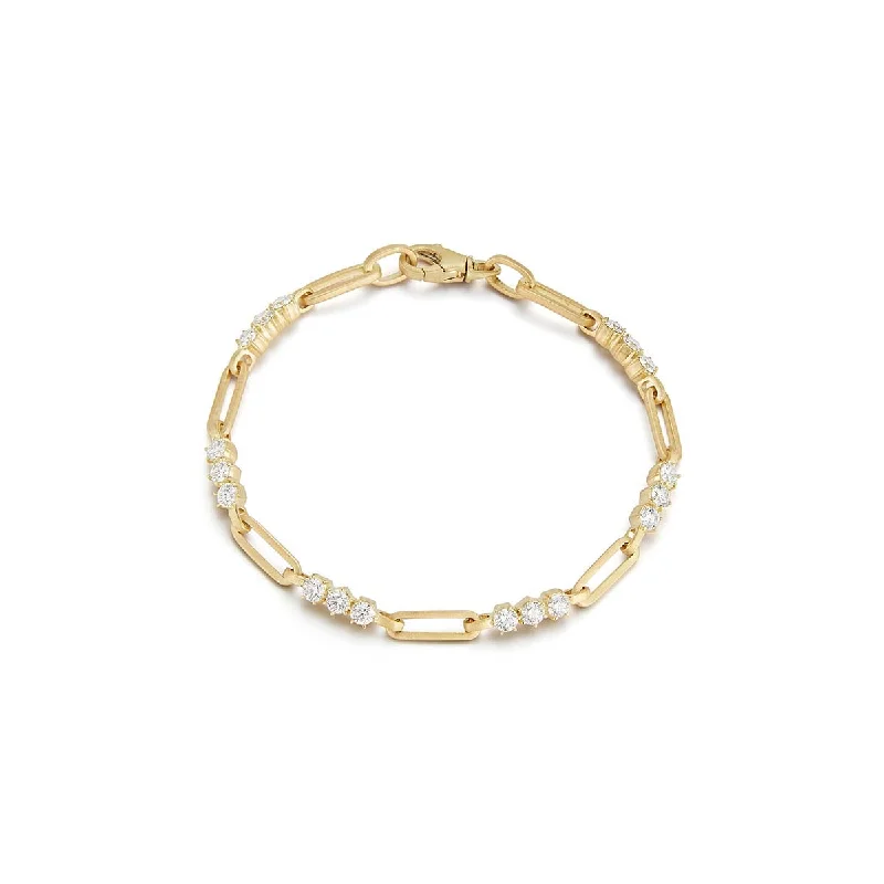 women's bold bangles-Pia Chain Diamond Bracelet