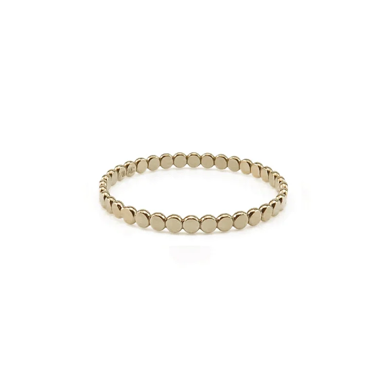 women's sustainable rings-Gold Beaded Stacking Ring