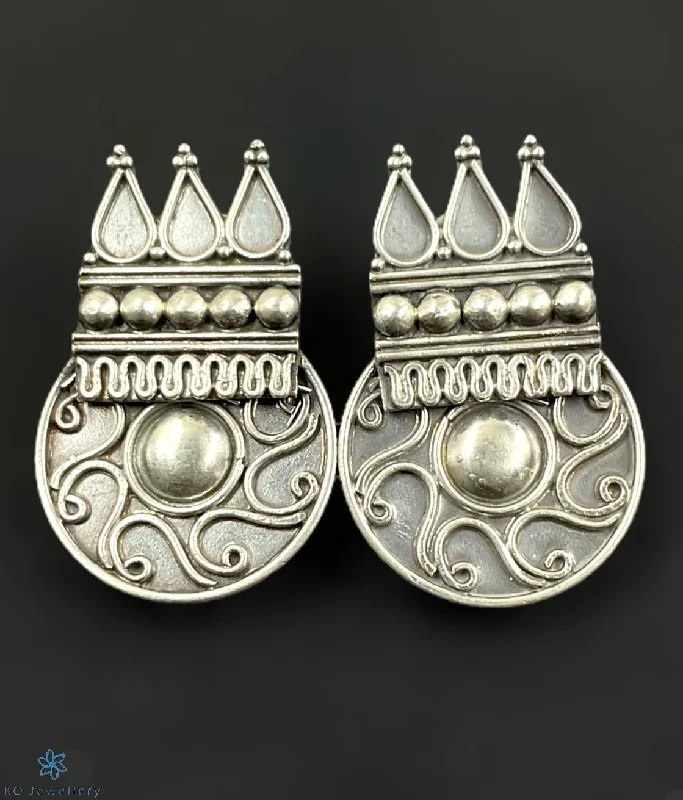 women's statement earrings-The Aamira Silver Earstuds