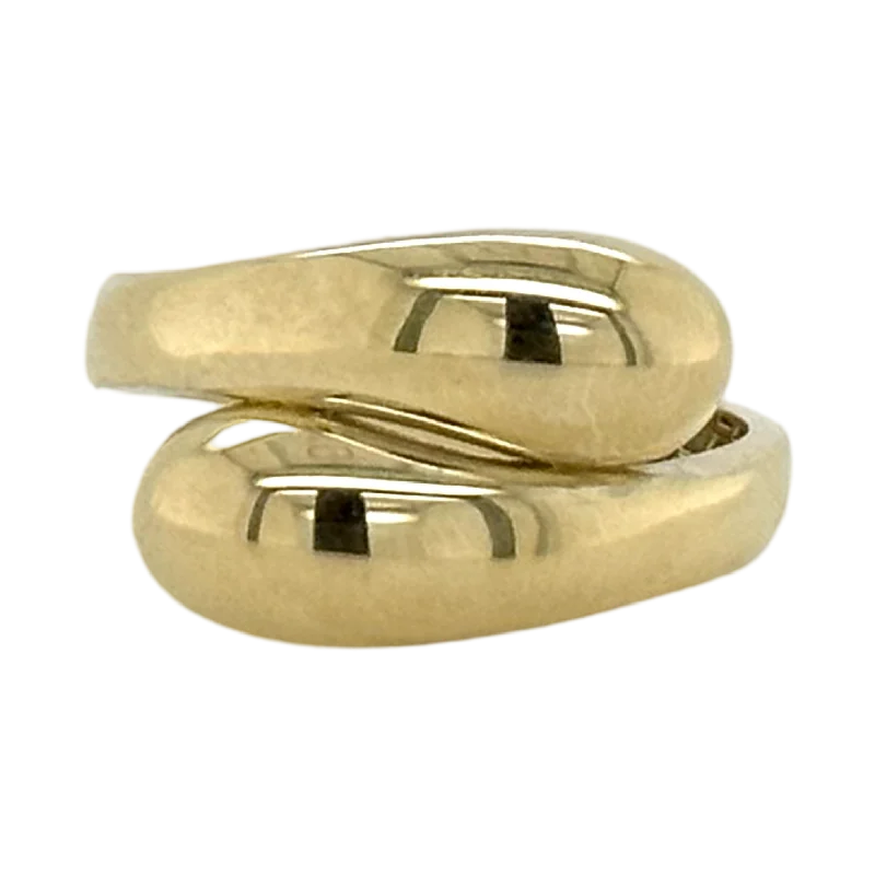 women's sterling silver rings-TWISTED GOLD RING