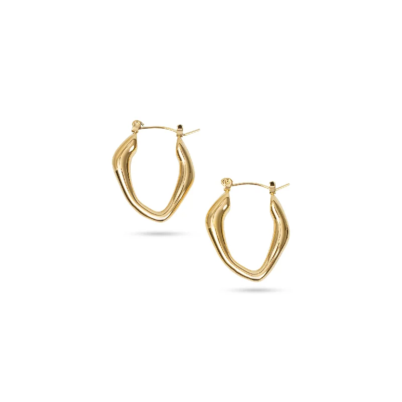 women's ruby earrings-THE MASPETH FIGURE HOOPS