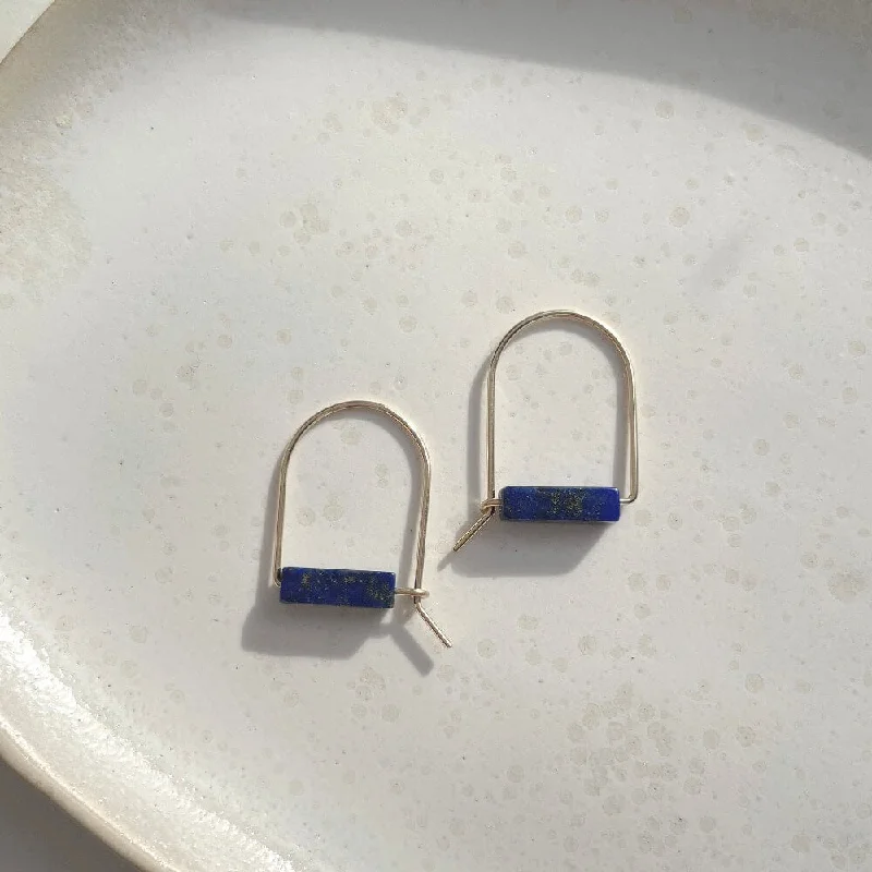 women's bohemian earrings-Lapis Arches | Wholesale