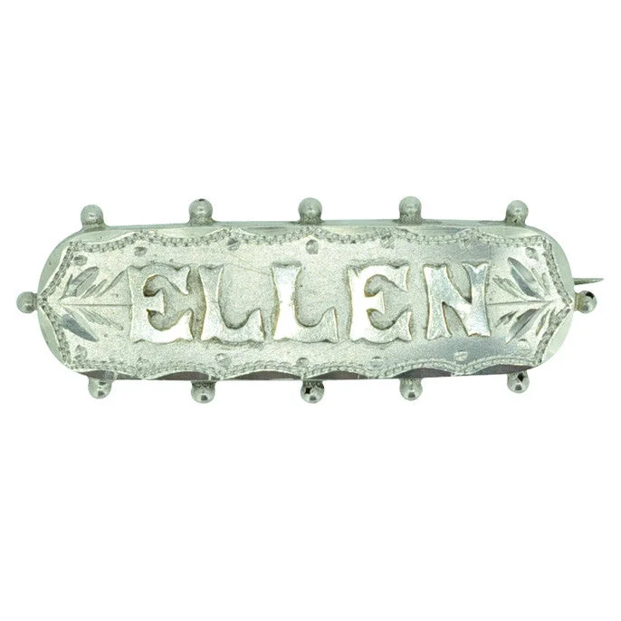 women's bold bangles-Ellen Name Brooch