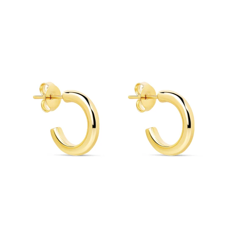 women's dainty gold earrings-The Mini Darla Hoops