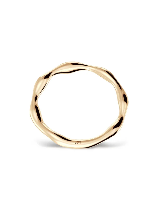 women's three-stone rings-Liquid N°7 18K Gold Ring