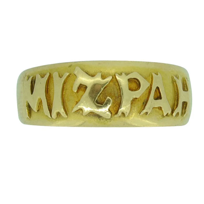 women's gold bracelets-Mizpah Ring