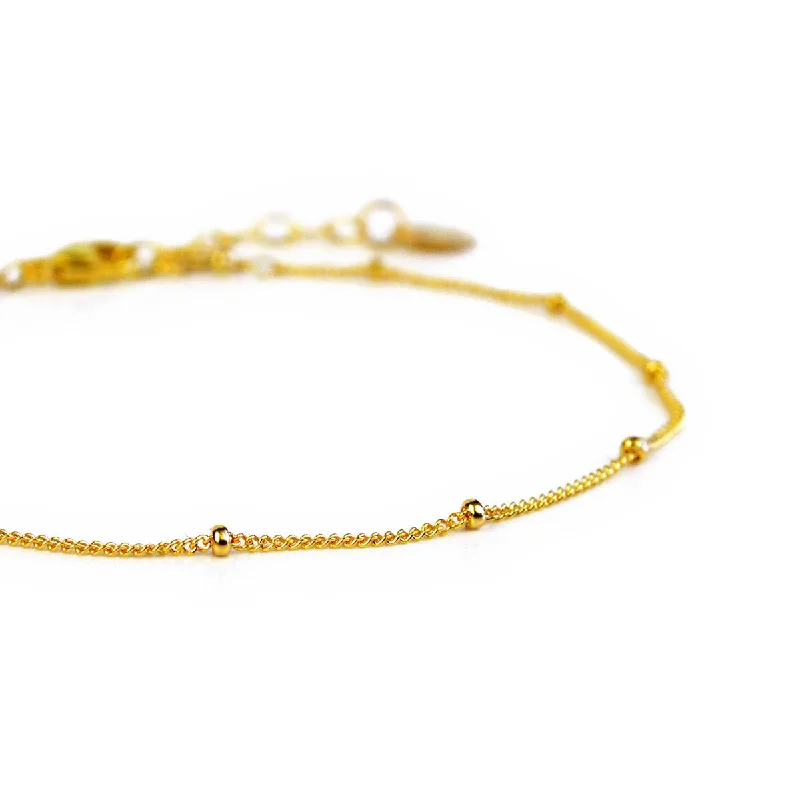 women's celestial bracelets-Delicate Dew Drops Bracelet in Gold-Filled, Rose Gold-Filled, and Sterling Silver