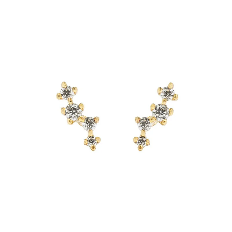 women's aquamarine earrings-Eden Studs