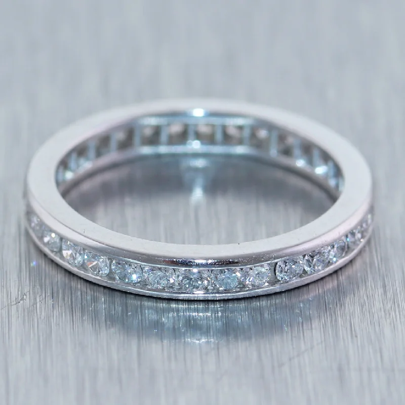 women's platinum rings-Tiffany & Co. Platinum 0.65ctw Diamond Eternity Wedding Band Ring