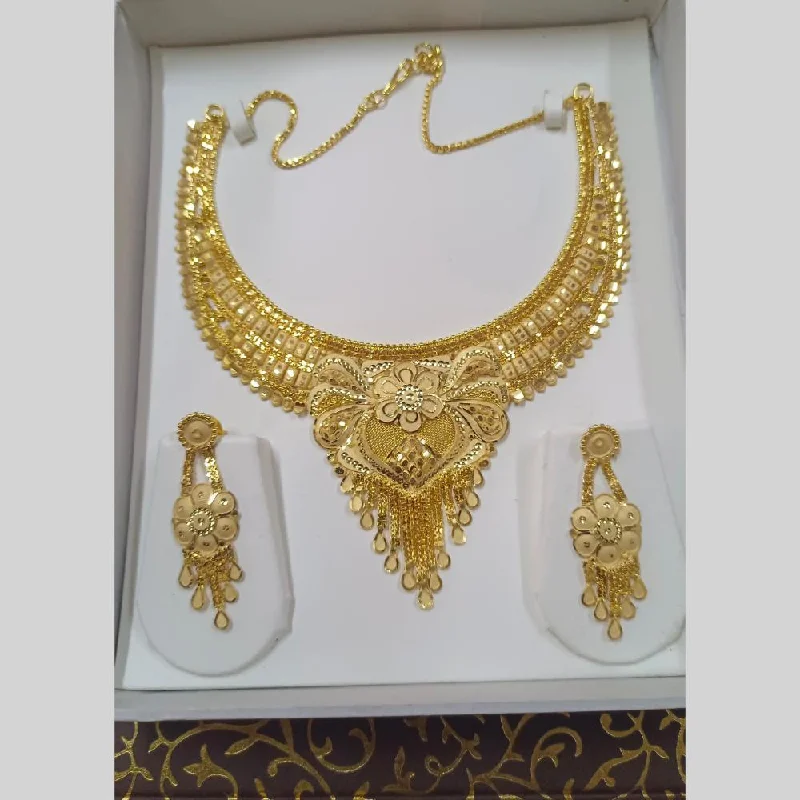 women's gold necklaces-Pari Art Jewellery Forming Necklace Set