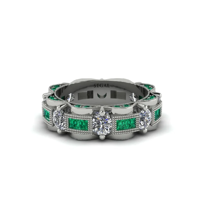 custom diamond engagement rings-Diamond Eternal Elegance Wedding Ring - Rosemary No. 18