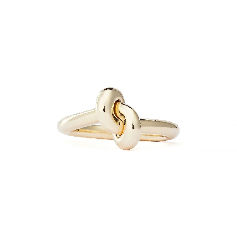 women's narrow-band rings-Legacy Knot Small (Tight) 18K Gold Ring