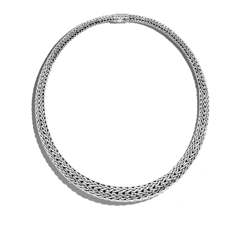 women's ethical necklaces-Classic Chain Silver Graduated Necklace