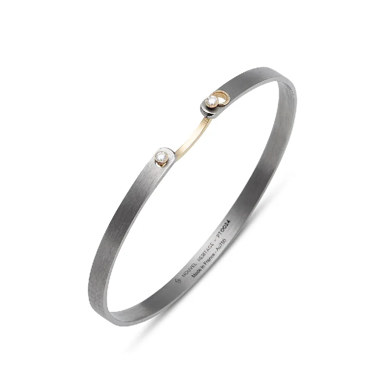 women's glamorous bangles-Hers Titanium Bangle