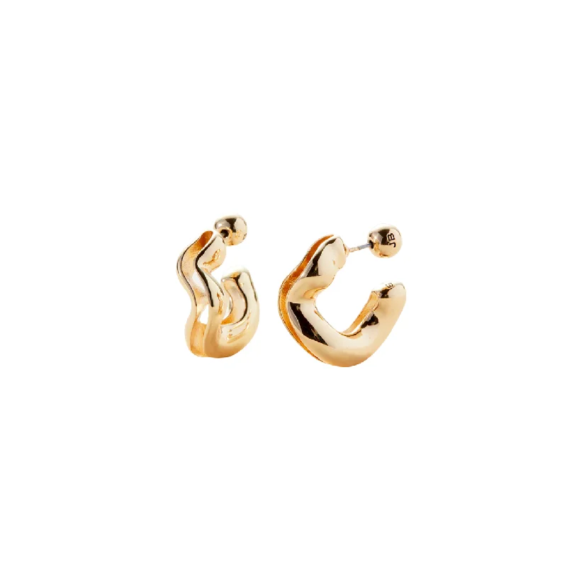 women's star earrings-Ola Hoops - Gold