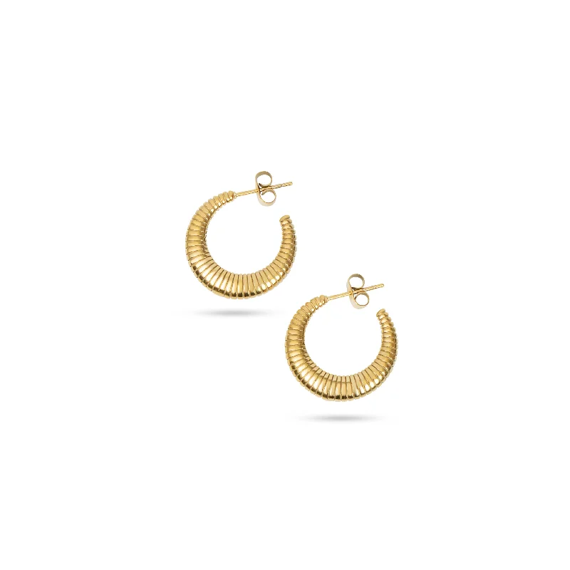 women's dangle earrings-THE BOLD LINEAR HOOPS