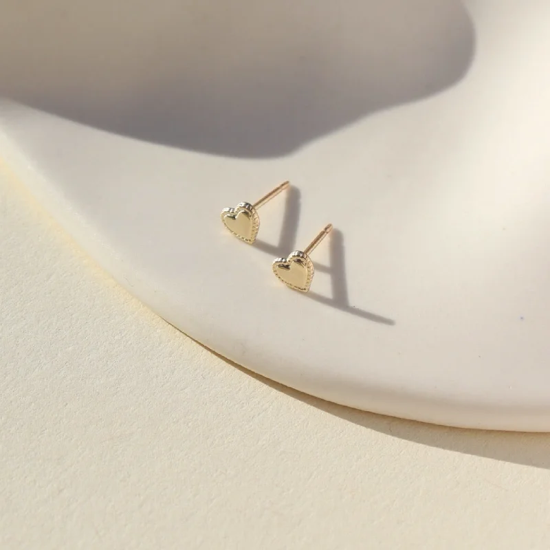 women's silver earrings-Valentine Studs | Wholesale