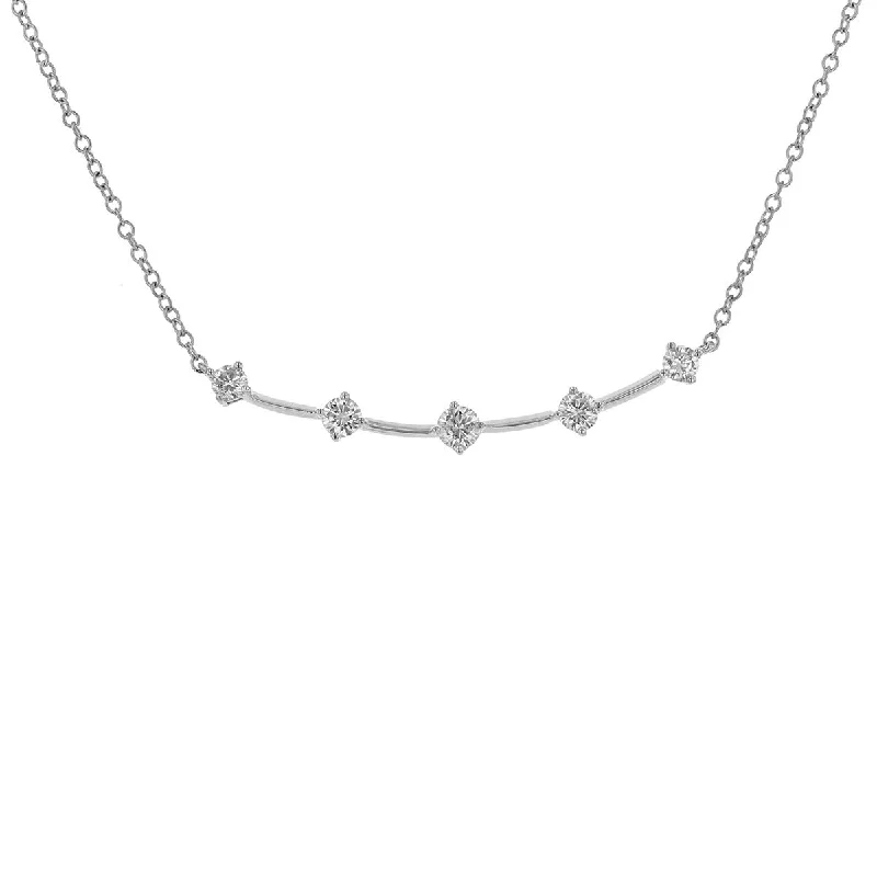 women's sterling silver chain necklaces-Constellation 5-Stone Necklace