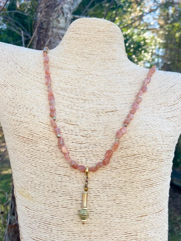 women's charm necklaces-Mexican Opal and Sunstone Necklace