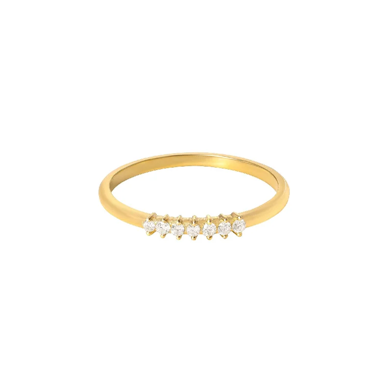 women's classic gold rings-Bubbles 18K Gold Ring w. Diamonds