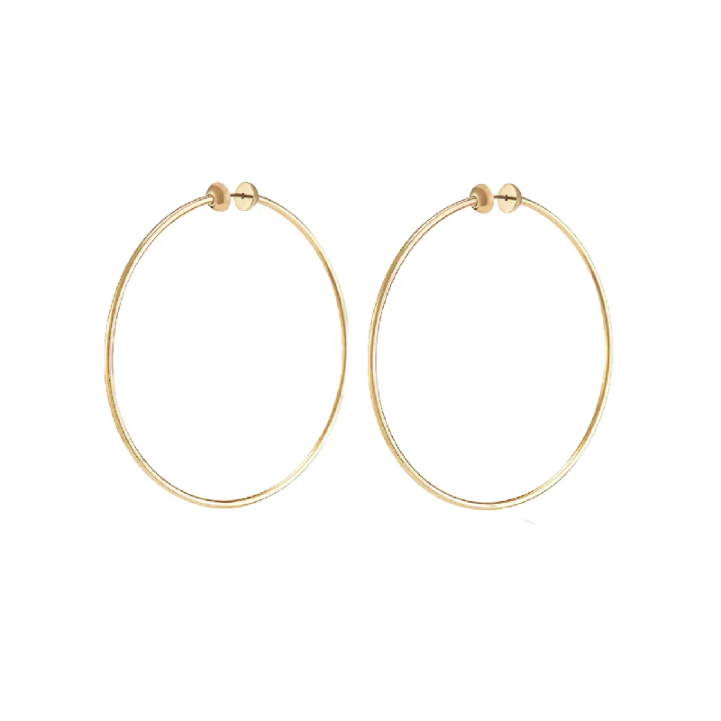 women's luxury earrings-Large Icon Hoops - Gold