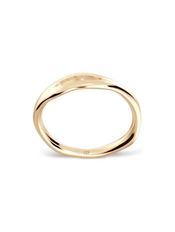 women's anniversary rings-Liquid N°5 18K Gold Ring