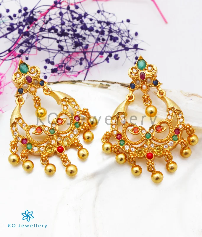 women's chic earrings-The Aruna Silver Chand Bali