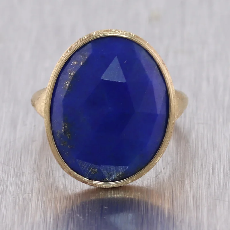 women's custom rings-Marco Bicego 18k Yellow Gold Lunaria Lapis Lazuli Ring