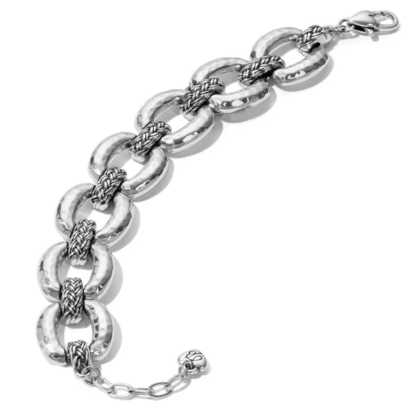 women's pearl chain bracelets-Interlok Woven Link Bracelet From the Interlok Collection By Brighton