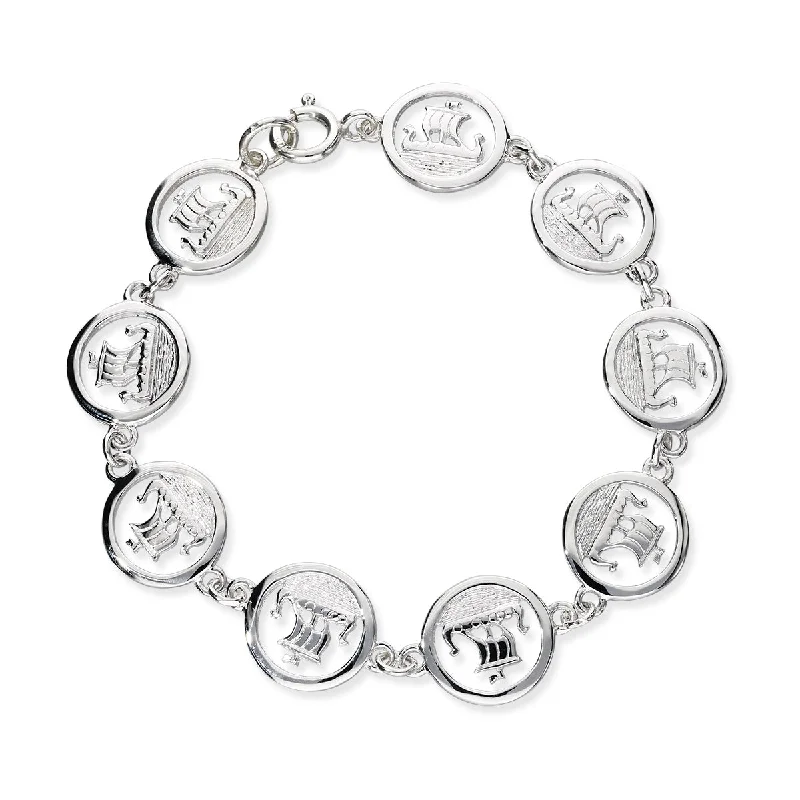 women's engraved bangles-Orkney Traditional Silver Bracelet BL79