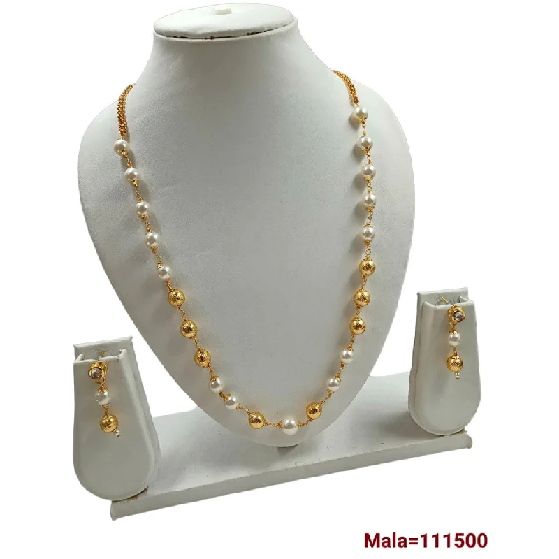 women's statement pendant necklaces-Padmawati Bangles Gold Plated Beads Necklace Set