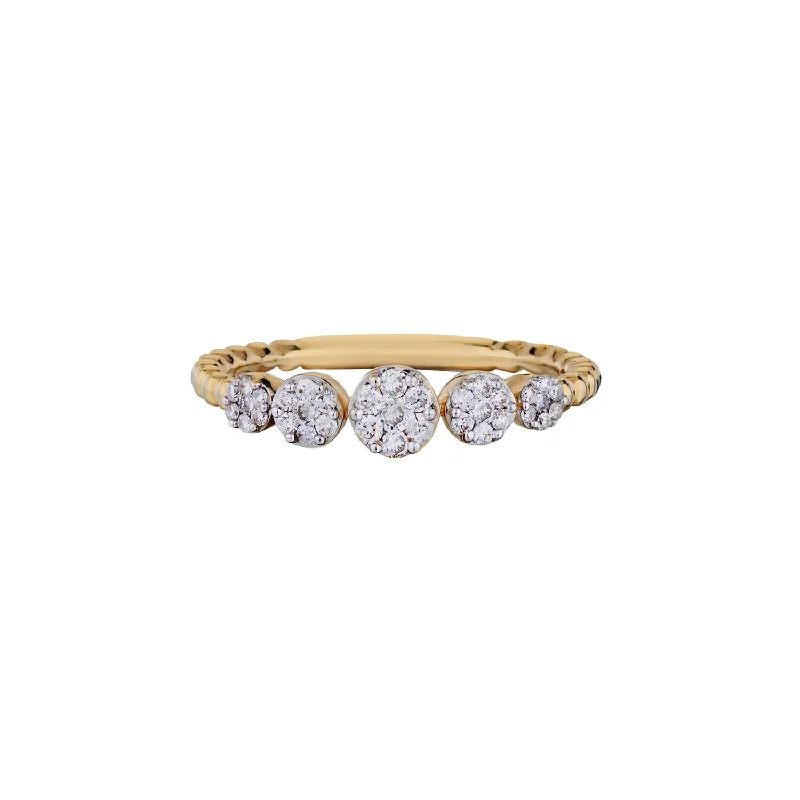 women's promise rings-MULTI DIAMOND BEADED RING