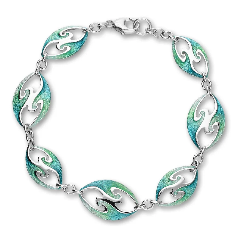 women's handmade bracelets-Bali Silver Bracelet EBL93