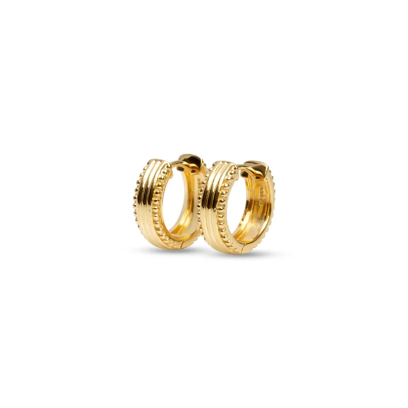 women's fashion-forward earrings-THE MINI KENYA HUGGIE HOOPS