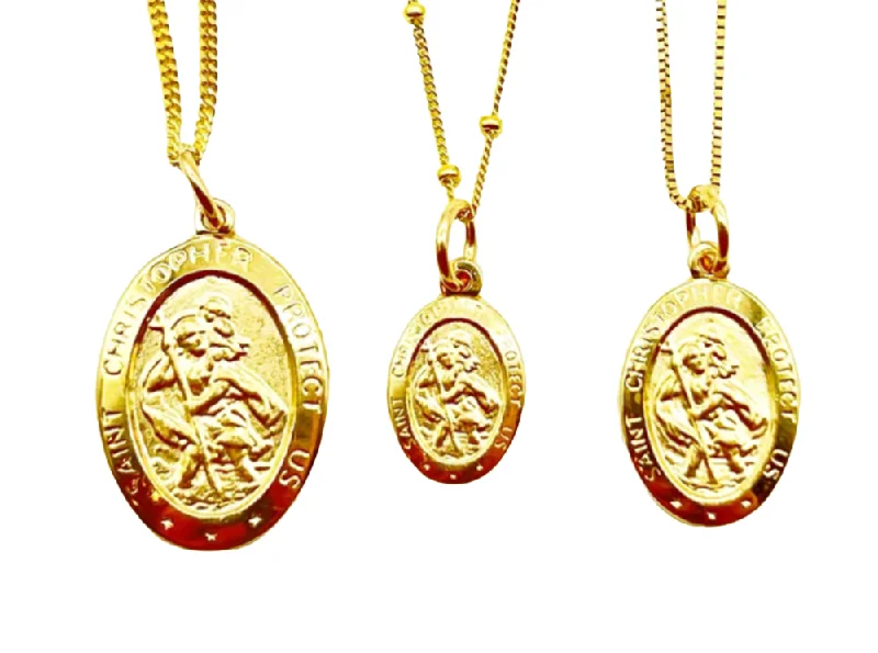 women's chic earrings-Saint Christopher Charm