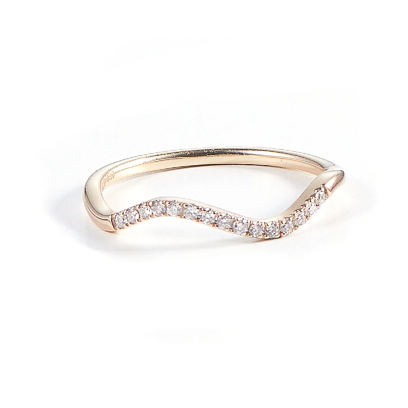 women's statement rings-LEA 14K Gold Ring w. Diamonds