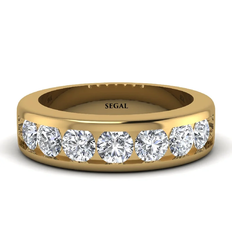 modern diamond engagement rings-Diamond Eternal Brilliance Men's Wedding Ring - Jamie No. 1