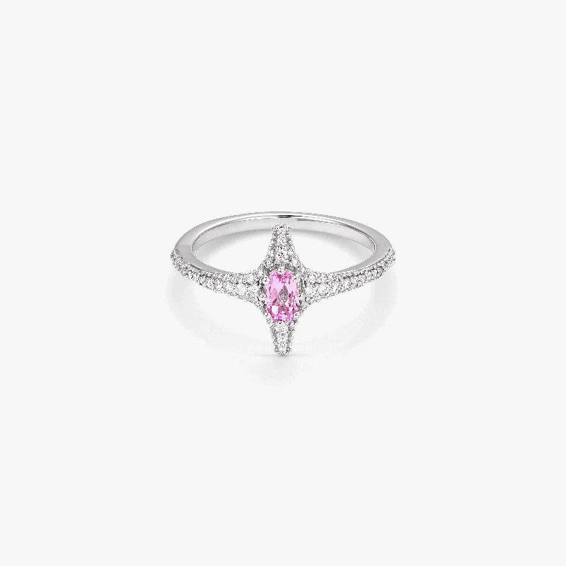 women's sustainable rings-Selene Pink Sapphire Ring