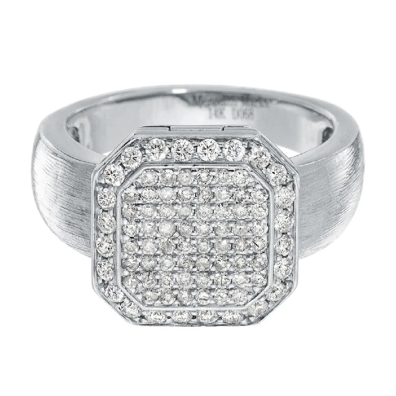 women's solitaire rings-Poison Ring Petite Full Pavé White Gold