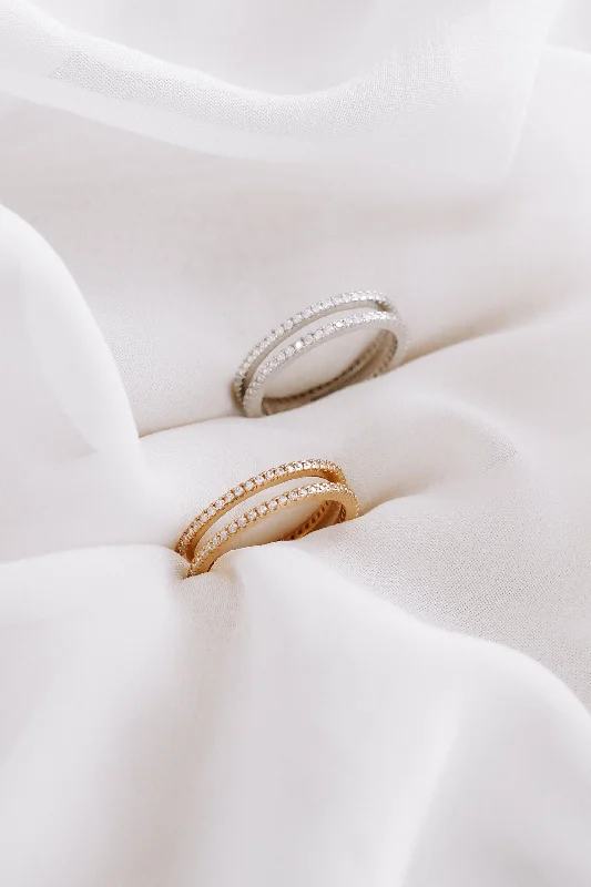 women's classic gold rings-Stacey - Sterling Silver Fine Ring