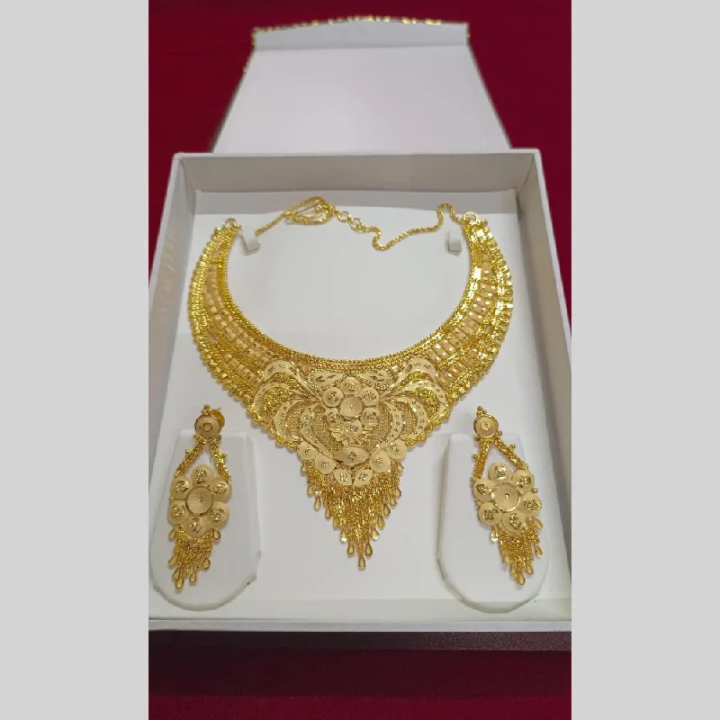 women's bridal necklace sets-Pari Art Jewellery Forming Necklace Set