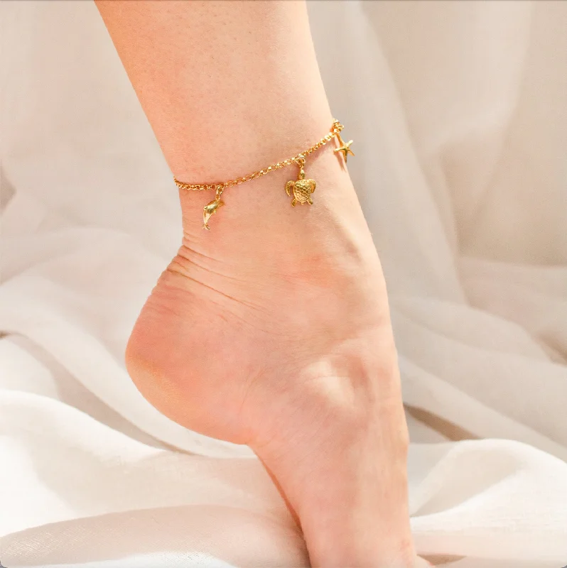 women's vintage-style bangles-Custom Charm Anklet : Available with a variety of charms