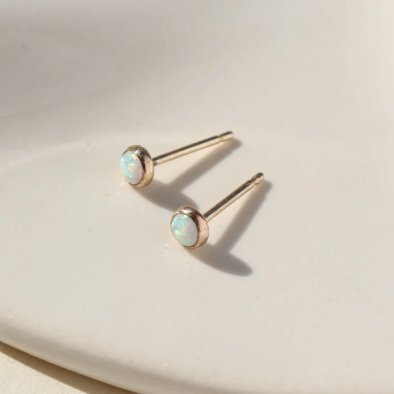 women's intricate design earrings-Petite Opal Studs | Wholesale