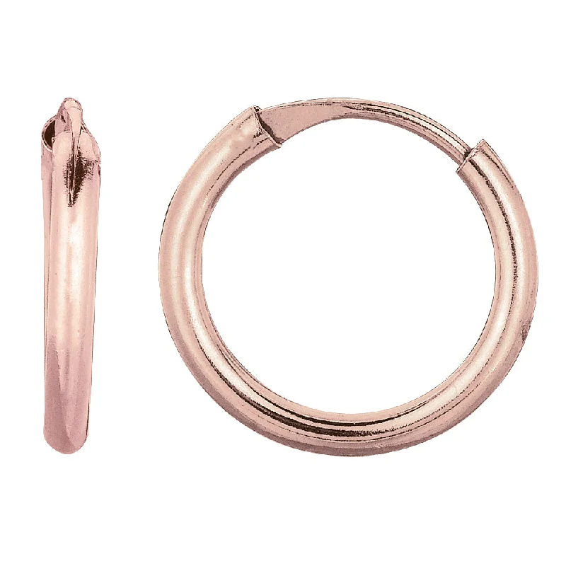 women's luxury earrings-14K Gold 1x10mm Endless Hoops